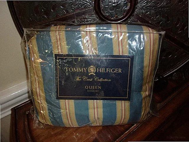 New Tommy Hilfiger East End Striped Queen Bedskirt