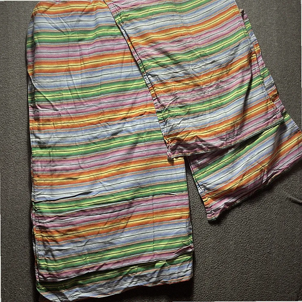Tommy Hilfiger 100% Cotton Rainbow Striped Duvet Cover Full Queen & 2 Shams