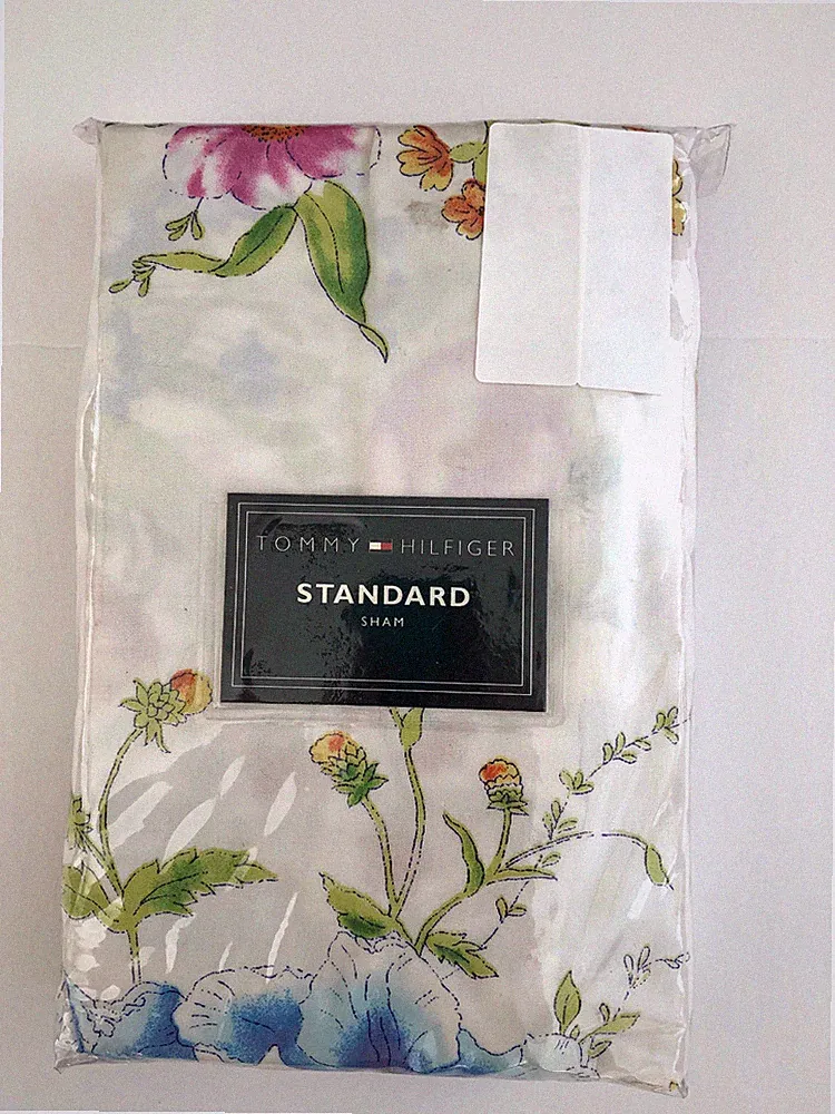 Tommy Hilfiger 2 STD SHAMS colorful spring flowers STEPHANIE ~ NIP