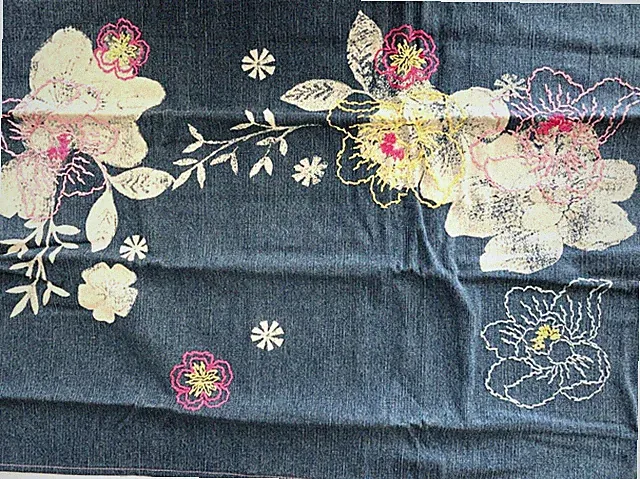 Tommy Hilfiger 2 std SHAMS ~ FLOWERS on DENIM ~ MYRTLE BAY ~ NEW