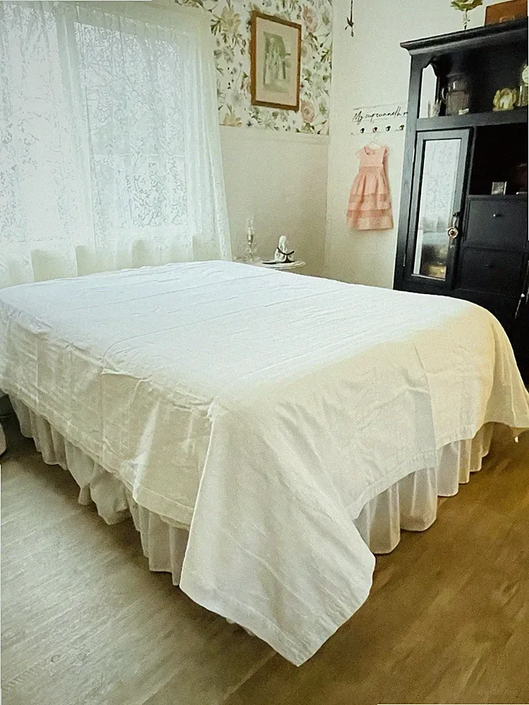 Tommy Hilfiger Bedspread White Cotton Woven Textured Made in Italy 84x86