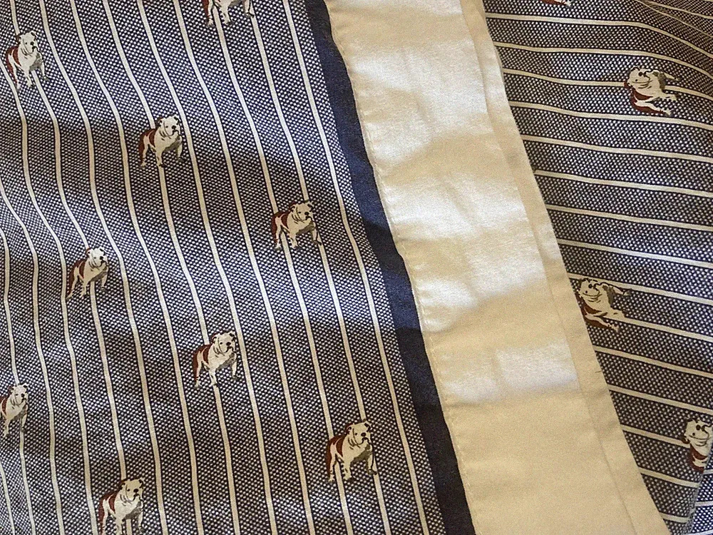 tommy hilfiger bulldog Blue White Stripe Full Size Sheet Set 100% Cotton