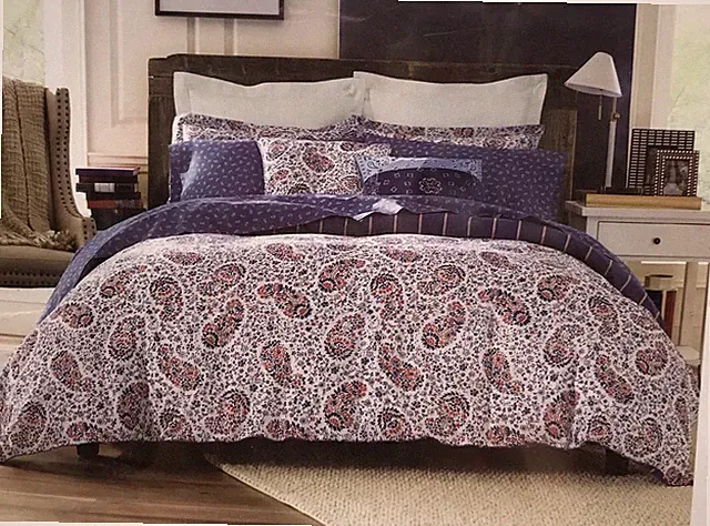Tommy Hilfiger Comforter Twin / XL Pillow Sham Tottenham Paisley Floral Bedding
