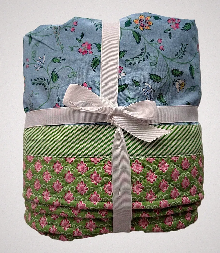 Tommy Hilfiger Emma KING Bed Skirt Blue/Green Floral (78 x 80 x 15 in) New