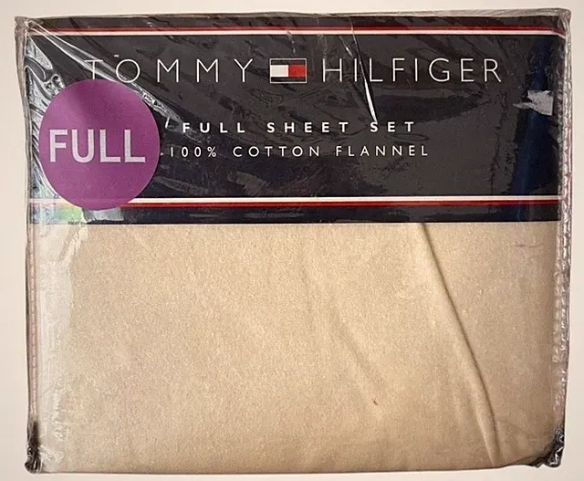 Tommy Hilfiger Full (Double) Sheet Set 100% Cotton Flannel