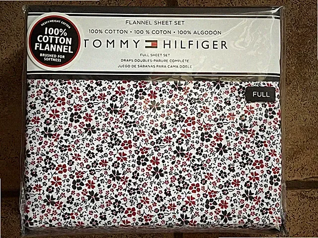 TOMMY HILFIGER Full SIze Flannel Sheet Set - MULTI MORNING FLORAL NEW $150