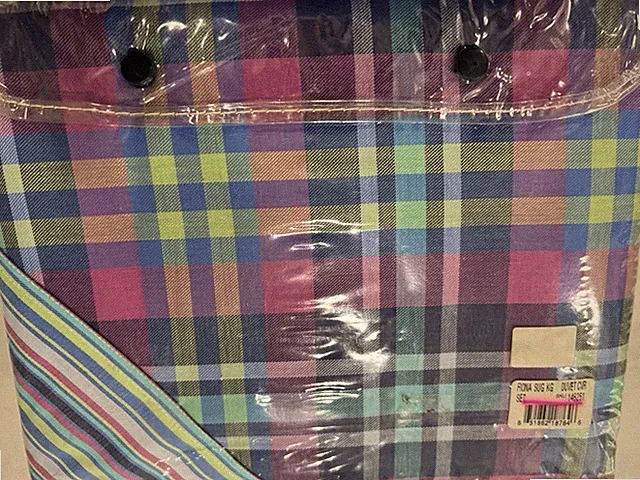 Tommy Hilfiger - King Reversible Comforter Cover Sham Set New Pink Blue Plaid