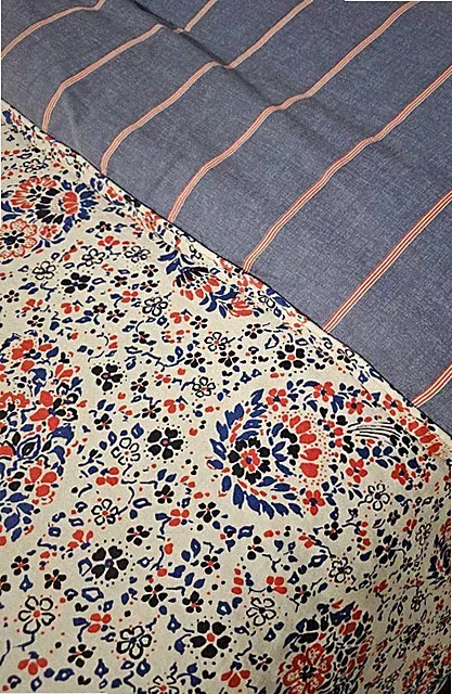 Tommy Hilfiger Queen Comforter Set 3pc Floral Reversible Stripe Made In Pakistan
