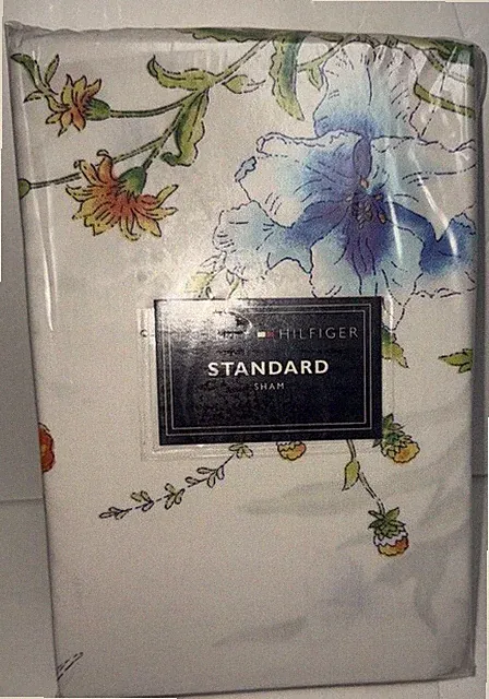TOMMY HILFIGER Standard Size Pillow Shams STEPHANIE Floral Ruffled NIP ~4 AVAIL