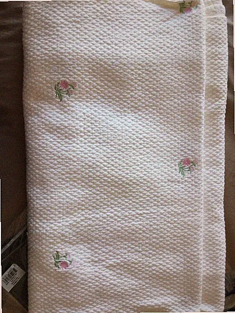 Tommy Hilfiger White Cotton Cottage King Coverlet Belvedere