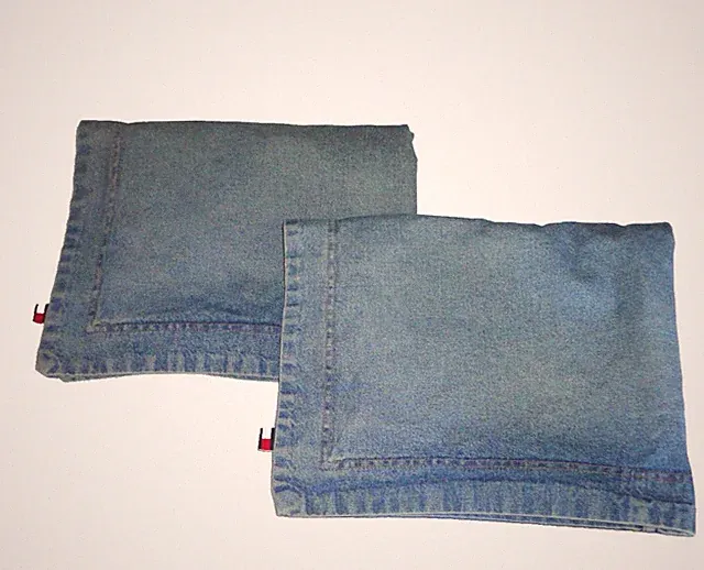 VINTAGE TOMMY HILFIGER DENIM STONEWASHED (2) STANDARD PILLOW SHAMS 20X26